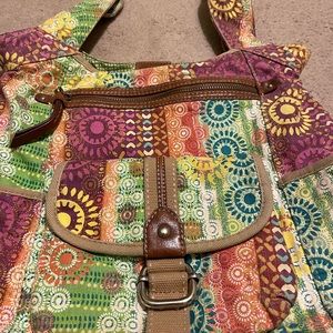 Fossil Colorful Patterned Shoulder Bag. Great condition!